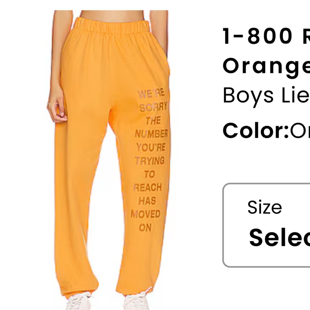 1-800 Remix Sweatpants in Orange